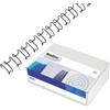 GBC Scatola 100 dorsi spirale metallo 12mm argento 21 anelli ibiwire - O00706