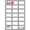 Markin Etichette bianche permanenti Copiatabu 63,5 x 38,1 mm - angoli arrotondati - 21 et./foglio - conf. 100 pzfogli Markin - F00506