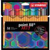 Stabilo Fineliner Stabilo Point 88® 0,4 mm conf. 24 pzcolori assortiti 8824/1-20 - F01415