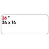 Markin Etichette bianche permanenti Markin Copiatabu 34x14 mm - conf. 10 pzblister da 10 ff A4 - X11026 - F01783
