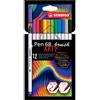 Stabilo Pennarello Stabilo Arty Line Pen 68 brush punta a pennello in conf. 12 pzcolori assortiti - 568/12-21-20 - F01090