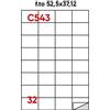 Markin Etichette bianche permanenti Markin Copiatabu 52,5x37,12 mm con margine - 32 et./ff - conf. 100 pzff A4 - X210C543 - F00528