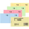 O.C.L. Blocchi lotteria Madre/Figlia O.C.L. - serie numerata da 1 a 1000 4 colori assortiti conf. 40 pz - 0213P - F06163