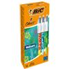 Bic Penna a sfera 4 colori Bic Velours multicolore - punta 1 mm - fusto fantasia (conf. 12)