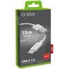 SBS Cavo in tessuto SBS USB a type-C - lunghezza 1,5mt - grigio TECABLETISSUEUSBCG - F06929