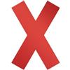 Durable Simbolo adesivo a forma di "X" DURABLE 135x0,2x193 mm Rosso - R06840