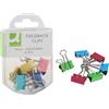 Q-Connect Molle double clip Q-Connect 19 mm colori assortiti Scatola da 6 pezzi - KF02035 - P00358