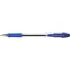 Q-Connect Penna a sfera con cappuccio Q-Connect Delta blu - punta 0,7 mm - fusto trasparente (conf. 12)