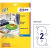 Avery Etichette per cd/dvd bianche Avery j8676 - Ø 117 mm - 50 etichette