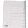 Q-Connect Divisori numerici per raccoglitori 22,5x29,7 cm Q-Connect grigie in PPL - 10 schede