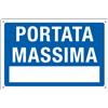 Cartelli Segnalatori Cartello alluminio 30x20cm 'portata massima' - Z12176