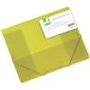 Q-Connect Cartelline 3 lembi con elastico in plastica gialle Q-Connect Classic - 21x29,7x3 cm