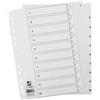 Q-Connect Divisori numerici per raccoglitori 22,5x29,7 cm Q-Connect bianche in PPL - 10 schede