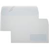 Pigna Envelopes Buste bianche con finestra Pigna Envelopes Silver con strip (90 gr) - 11x23 cm (conf. 500)
