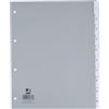 Q-Connect Divisori personalizzabili per raccoglitori 24,5x29,7 cm Q-Connect Classic grigie in plastica - 10 schede