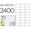 Q-Connect Etichette multiuso bianche Q-Connect - 70 x 37 mm - 2400 etichette
