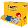 Bic Penna a sfera con cappuccio Bic Cristal blu - punta 1 mm - fusto trasparente (conf. 100)