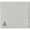Q-Connect Divisori alfabetici per raccoglitori 23x21 cm Q-Connect grigie in PPL - 24 schede