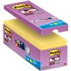 Post-It Blocchi memo adesivi Post-It Super Sticky giallo canary - 76x76 mm - 90 fogli (conf. 12)