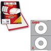 Markin Etichette per cd/dvd bianche Markin - Ø 114,5 mm - 200 etichette