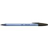 Bic Penna a sfera con cappuccio Bic Cristal Soft nera - punta 1,2 mm - fusto blu (conf. 50)