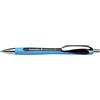 Schneider Penna a sfera a scatto Schneider Slider Rave nera - punta 1,4 mm - fusto azzurro/nero