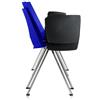 Unisit Sedia Strike Blu in polipropilene - 4 gambe cromata - con tavoletta
