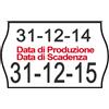 Printex Pack 10 rotoli 1000 etich. 26x16mm onda "data produz..." bianco perm. printex - 2616sbp10stps - Z10988