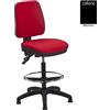 CKS Sgabello tecnico Ariel B Disegnatore Back System nera in tessuto Ignifugo senza braccioli - ARDBC4C60B833 - D01130