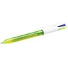 Bic Penna a sfera 4 colori Bic 4 Colours Fluo multicolore - punta 1 mm - fusto bianco/giallo (conf. 12)