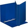 Esselte Raccoglitore A4 blu Display - 4 anelli 25 mm - dorso 3,4 cm - 27x35 cm