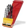 kwb CV - Set di punte elicoidali per legno, 5 pezzi, con codolo esagonale da 1/4, Ø 4-10 mm