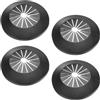 PATIKIL Copertura Tubo Acqua Decorazione 0.55-1.77 (14-45mm), 4Pz Copri Tubi Termosifoni Copertura per Tubi Riscaldamento Piastra Scudetto Colletto Radiatore per Tubo Parete, Nero