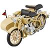 Modello di motocicletta in scala 1/10, modello di motocicletta Sidecar