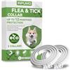Inpumo Collare Antiparassitario Per Cani, Naturali antipulci per cane da 65 cm, Oli Essenziali Naturali Al 100%, Efficacia 12 Mesi con Ingredienti Antipulci per Cani e Antiparassitari per Cane (2 Pack)