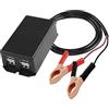 MEIRIYFA Convertitore DC con batteria a coccodrillo e adattatore di ricarica USB, adattatore di ricarica per moto, DC 12 V 24 V a 5 V 3 A, 4 porte USB multiporta, caricabatterie rapido per telefoni e