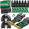 Aozzy Kit di lame multiuso per il fissaggio di utensili oscillanti, 5 tipi di lame oscillanti per tagliare metallo, legno, plastica, lame multiuso a sgancio rapido, compatibili con Makita Dremel Bosh