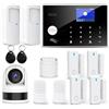 TUGARD Sistema di sicurezza domestica 4G, 13 pezzi sistema di allarme wireless per telecamera di sorveglianza 1080p con sirena di allarme 120 dB compatibile con Alexa Google(G30-4G)