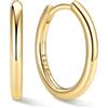 ChicSilver 8-20mm Orecchini a Cerchio Donna Argento 925 Nero Oro Rosa | argento 925 delicato sulla pelle e anallergico; design semplice e classico, brillante, elegante,intramontabile e versatile