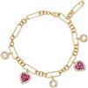 Ottaviani bijoux Braccialeda donna in ottone placcato oro con cubic zirconia cm 20