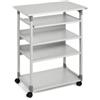 DURABLE Pc Workstation System 75 VH - con ruote - 5 ripiani - 75 x 53,4 x 95-125 cm - grigio - Durable (unità vendita 1 pz.)