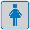 CARTELLI SEGNALATORI Targhetta adesiva - pittogramma Toilette donna - 8,2 x 8,2 cm - Cartelli Segnalatori (unità vendita 10 pz.)
