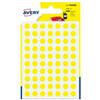 AVERY Etichette adesive tonde PSA - in carta - permanenti - diametro 8 mm - 70 et-fg - 7 fogli - giallo - Avery (unità vendita 1 pz.)