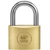 METALPLUS Lucchetto ad arco - ottone massiccio - 7,7 x 5 x 1,6 cm - oro - Metalplus (unità vendita 1 pz.)
