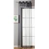 Gardinenbox Tenda trasparente con occhielli Uni, 245 x 140 cm (altezza x larghezza), colore nero, per soggiorno, 20332-cn