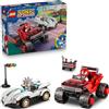 LEGO Sonic the Hedgehog Auto di Silver vs. Monster Truck di Knuckles Giocattolo - Include 2 Minifigure e 2 Chaos Emeralds - Idea Regalo per Gamer, Bambini e Bambine da 8 Anni in su - 77118