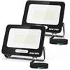 Aigostar Faretto LED da Esterno 50w 4500LM, Faretti LED Esterno Impermeabile IP65, 84 LEDS 6500K Bianca Fredda, per Giardino, Cortile, Garage, Pareti. 2 pezzi