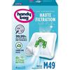Handy Bag Melitta Handy Bag M49 - Sacchetti per aspirapolvere Miele, Daewoo e Welstar, chiusura ermetica, filtro antiallergene, filtro motore, 3 conteggi (confezione da 1)