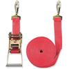 Braun - Cinghia 5000 Dan, 2 Pezzi, Lunghezza 8 m, Larghezza 50 mm, con Dente di Arresto e Ganci a carabina, Colore: Rosso