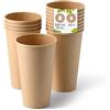 BIOZOYG 50x bicchierini caffè 500 ml / 20 oz, Ø 90 mm marrone - bicchieri carta senza plastica e con materiali sostenibili - bicchierini caffe carta
